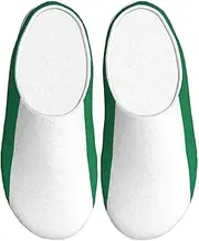 [EdWal] Flag of Nigeria print Winter Warm Slippers Indoor Anti-skid Plush Slippers Relaxing at Home for Women Men
