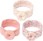 HONITANO 3Pcs Donuts Knotted Headbands Soft Elastic Hair Wraps for Newborns for Birthdays Showers and Everyday Wear