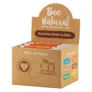 Bee Natural Lip Balm Stick Unscented 4.5ml X 12 Display