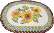 BRAIDED RUG--20 X 30 Oval 100% Jute Rug--SUNFLOWER
