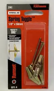 Ramset 1 / 8\" x 50mm Countersunk Head Toggle Spring - 4 Pack