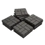 Domi Plastic Interlocking Deck Tiles, 9 Pieces One Pack, 12x12 Waterproof Out...