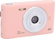 Digital Camera for Photography, 50MP Vlogging Camera, HD 2.4in Screen, Anti Shaking, Dual Lens Compact Travel Camera for Teens Adult Beginner (Pinkish)