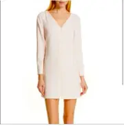 NWT Club Monaco Mymie Light Pink Blush Long Sleeve Mini Dress Women’s Size 10