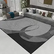 Grey Carpet for Living Room Home Decoration Balcony Coffee Table Large Area Rugs Bedroom Non-Slip Floor Mat,Flannel E,120x160cm 47x63in