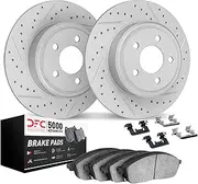 Dynamic Friction Company Rear Brakes and Rotors| Hardware Included| Rear 5000 Advanced Brake Pads and Rotors Kit| Fits 2006-2015 Mazda MX-5