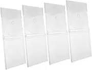 ADOCARN 4Set Transparent CD Case with Clear Sleeves for Single Disc Storage for Music Recording Data Storage and DIY Projects for Fan Collections and Memorabilia