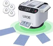 UIOE Automatic Card Shuffler and Dealer 2-in-1, 360° Rotating Rechargeable, Works with UNO, Monopoly Deal,Five Crowns, Bicycle and Maverick Cards