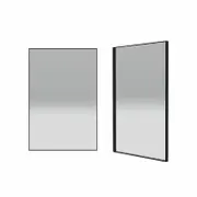 Forme 600mm Black Rectangle Framed Mirror