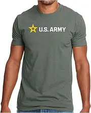 [VetFriends.com] US Army T-Shirt Olive Drab with Army Star American Flag and Be All You Can Be Graphic Officially Licensed