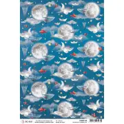 Ciao Bella Rice Paper Sheet A4 - Moonlight Umbrellas, Moon & Me*