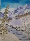 Unique original oil on canvas "Chapel of Hope" 18x24