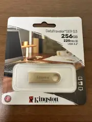 Kingston 256 GB DataTraveler USB 3.2 G1 220 MB/s Metal Flash Drive DTSE9G3 Gold