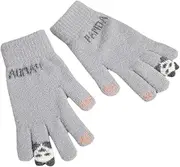 [BESPORTBLE] 1 Pair Winter Touch Screen Gloves for Women Knitted Full Finger Design Warm and Comfortable for Outdoor Sports and Daily Use Christmas present Grey