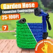 100 Ft Expandable Garden Hose, Flexible Water Hose for Lawn, Garden, Car Washing