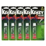 Lot Of 5 Elmers Krazy Glue Original Super All Purpose Instant Repair