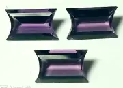 NOS Antique Genuine Amethyst Fancy Cut Concave Rectangle Faceted Stone #AA307