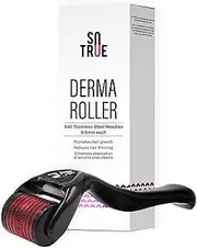 [Sotrue] Hair Growth Derma Roller 0.5 Mm With 540 Titanium Needles, Activates Hair Follicles, Repairs Damaged Hair, For Hair Fall & Hair Thickening, Reduces Acne Scars, Safe & Effective To Use