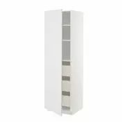 METOD / MAXIMERA high cabinet with drawers, white/Stensund white, 60x60x200 cm