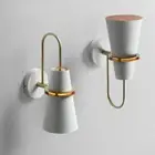 Modern Macaron LED Horn Wall Light for Bedside Living Room Home Decor Luminaire