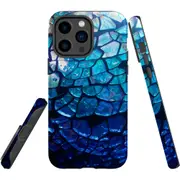 For iPhone 14 Pro Max Case Tough Protective Cover, Blue Mirror