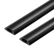 Cable Raceway Cord Cover for Wall 39"Lx1"Wx0.4"H Cord Hider Black 2pcs