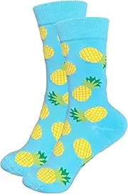 [Tindo] Colourful Socks with Motif Funny Crazy Socks for Men and Women Gift Socks Unisex One Size UK 3-9 Crew Socks 1 Pair