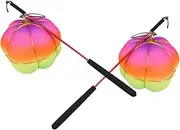 LABRIMP 1 Set/2pcs Pumpkin Slinger Toy for Kids Toys for Kids Glow Toys DIY Bouncy Balls Light up Pumpkin Toy Child Jumping Balls Bouncing Ball Jumping Ball with Rod Colorful Ball Shine
