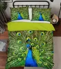 3D Elegant Peacock ZHUA165 Bed Pillowcases Quilt Duvet Cover Set Queen King Zoe