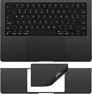 CaseBuy Palm Rest Protector Vinyl Skin Sticker for 2024 2023 MacBook Pro 14 inch M4 M3 Pro/Max A2918 A2992 A3401 A3112 A3185 with Touch-ID Scratch-Resistant Keyboard Cover -Space Black