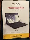 ZAGG Messenger Folio Case with Bluetooth Tablet Keyboard for iPad Pro 11" (2018)