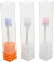 BIUDECO Nail Brush Set for Art 3pc Mini Nail Art Cleaning Brushes Electric Nail Drill Machine Dust Removal Nail Polish Remover Brush Nail Bit Cleaner Cleansing Brush Heads for Nails