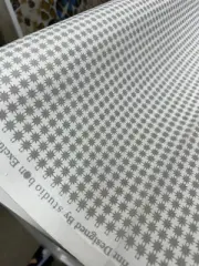 Schumacher Small Scale Star Gray Print Fabric- Stella BTY