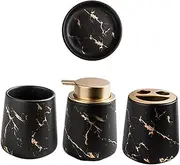 DRESSOOS Toilet Wash Cup Set Toothbrush Holder Soap Dish Lotion Box Premium Bathroom Accessory Collection
