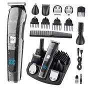 Mens Hair Clipper Beard Trimmer Cordless Mens Grooming Kit Trimmer for Black