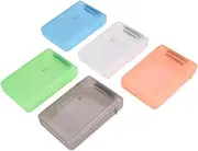 5Pcs Hard Disk Protection Case Durable Plastic Storage Organizer for Hdds Mixed Colors for Home and Workplace Management Strong Snap Lock Design