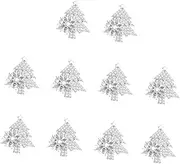 [SHERCHPRY] 2 Pairs Christmas Tree Stud Funny Christmas Earring Christmas Party Bag Fillers Snowflake Stud Earrings Christmas Tree Earring Xmas Earrings Women's Rose Gold Diamond Copper