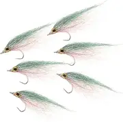 GANAZONO 6pcs Fishing Barb Hook Bass Lure Soft Tackle Hooks Freshwater Realistic Fishing Coated Lures High-Carbon Steel
