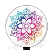 Mandala Retractable Badge Holder, Colorful Badge Reel, Nurse Badge Reel GG4565B
