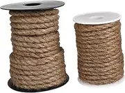 SHINEOFI 2 Rolls Natural Jute Twine Rope for DIY Crafts Gardening Wrapping and Binding Durable Handwoven Rope for Rustic Decoration and Crafting Supplies
