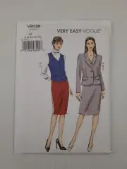 Vogue Sewing Pattern 9138 V9138 Misses Jacket Vest Skirt Pattern Size 6-14 NEW