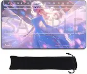 Lorcana Playmats Compatible TCG 24x14 Inches Gaming Mat, Non-Slip Rubber with Zones Play Mat and Free Storage Bag（DIS17）