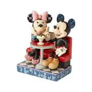 Jim Shore Disney Traditions MICKEY AND MINNIE MOUSE IN SODA SHOP - 4059751