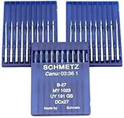 Schmetz B-27 DCX27MY 1023 Industrial Serger Overlock Machine Needles 30 Pack, Singer Size 14 (Metric Size 90)