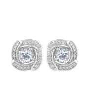 Diana M. Fine Jewelry 14K 0.56 ct. tw. Diamond & Aquamarine Studs