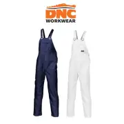 DNC Workwear Mens Cotton Drill Bib And Brace Overall Satety Comfort Work 3111