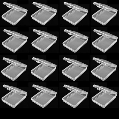 20 Pack Clear Plastic Beads Storage Containers Box with Hinged Lid for Crafts...