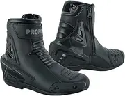 PROFIRST Men Motorbike Leather Boots Waterproof Motorcycle Rubber Sole Boots Original YKK Zip TPO Protection Shoes Short Ankle Genuine Leather Shoe