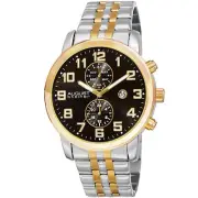 Men's August Steiner AS8175TTGB Swiss Dual-Time Two-tone Stainless Steel Watch
