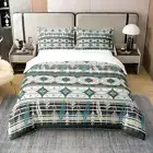Ethnic Tribal Doona Duvet Cover Queen Double Bohemian Geometric Bedding Set Gift
